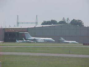 White metal roofing at Ronson Aviation in Trenton, NJ